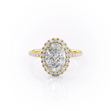 OVAL CUT MOISSANITE ENGAGEMENT RING, HALO | WOKE