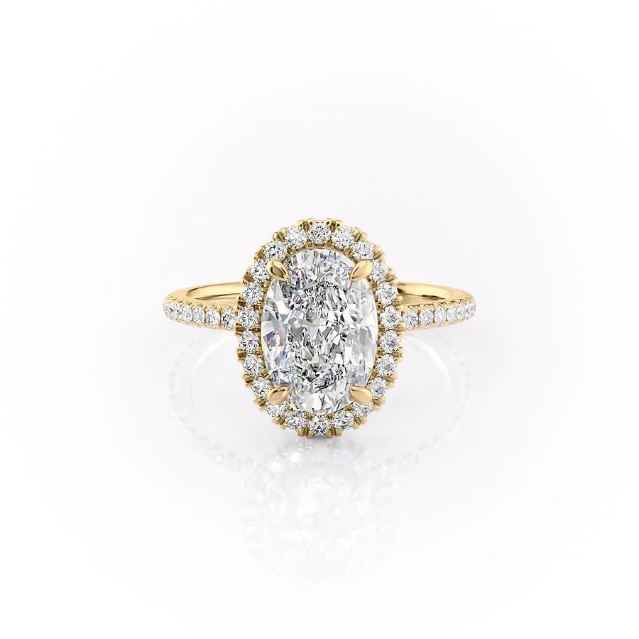 OVAL CUT MOISSANITE ENGAGEMENT RING, HALO | WOKE