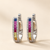 Multi Sapphire Ear-rings in 925 Silver |WOKE