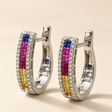 Multi Sapphire Ear-rings in 925 Silver |WOKE