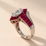 4 CT Old Mine Oval Ring in 9K/14K Gold |WOKE