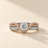 1.5 CT Round Lab Grown Diamond Ring in 9K/14K Gold |WOKE