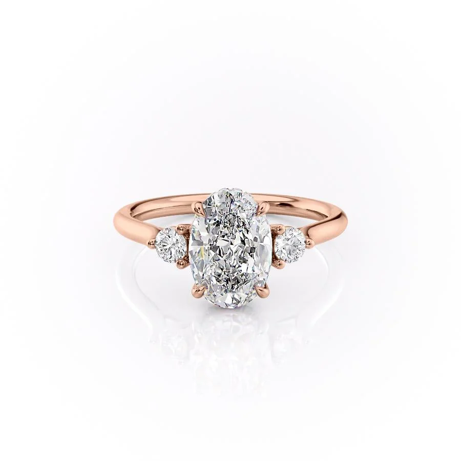 OVAL CUT MOISSANITE 3 STONE RING| WOKE