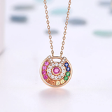 Rainbow Sapphire Moissanite Pendant | WOKE