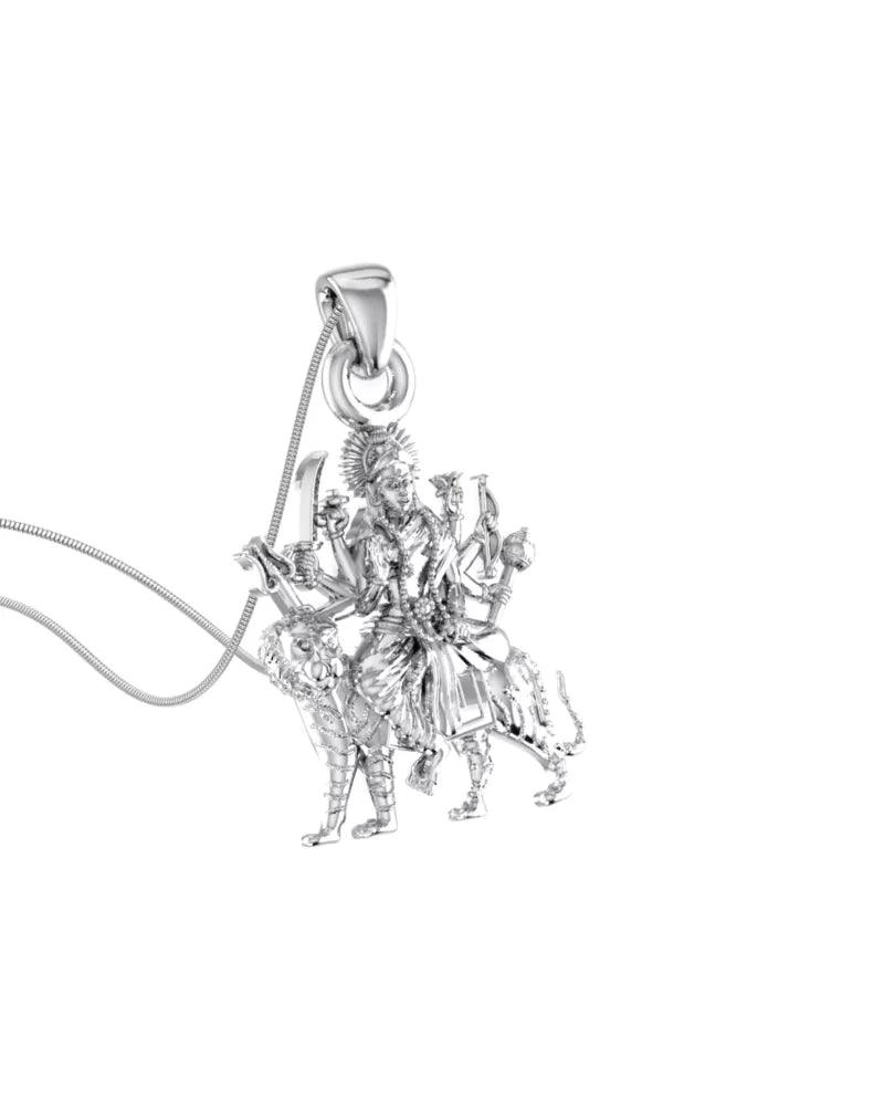 925 Sterling Silver Goddess Durga Maa Pendant