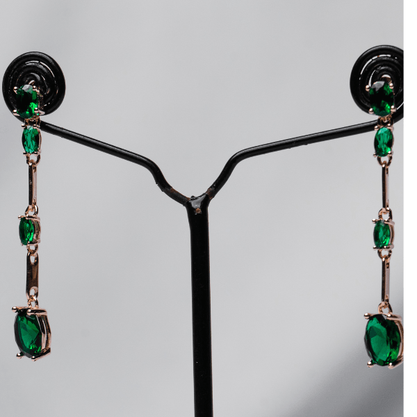 Women's Danglers (Green quartz)