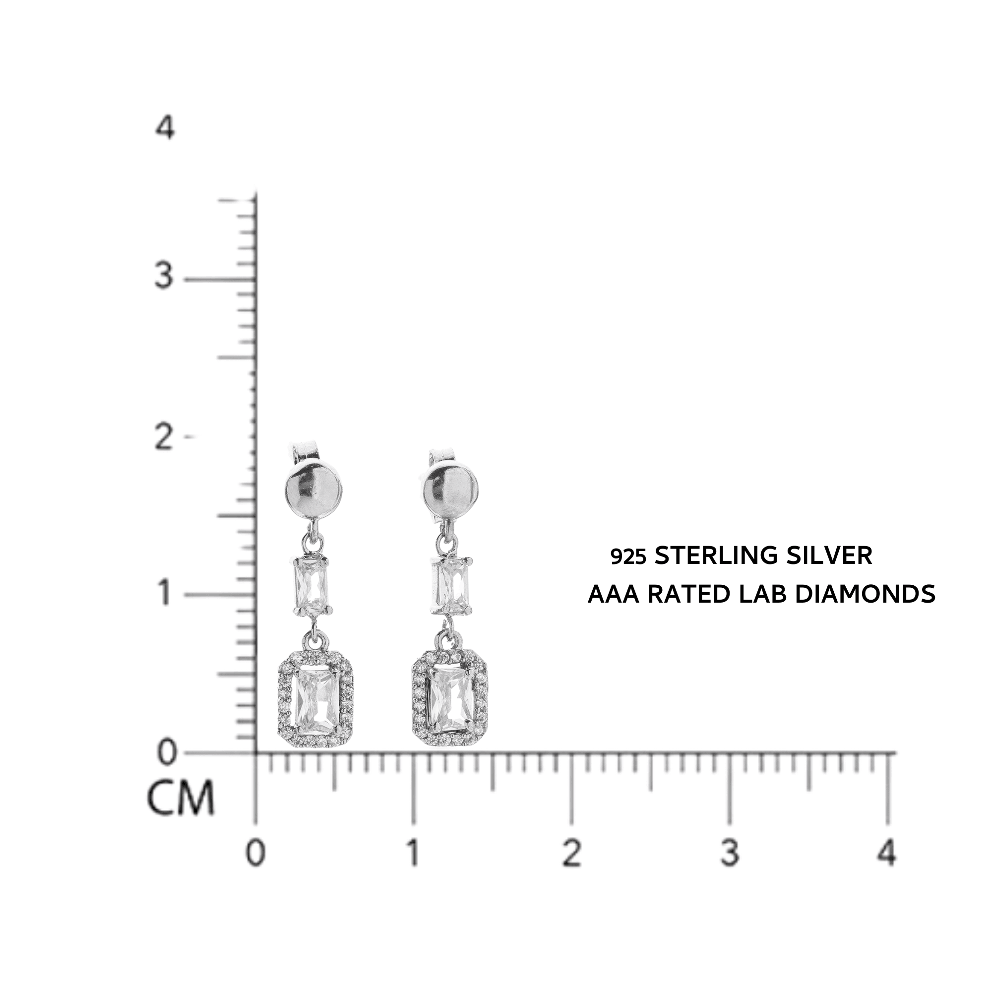 "WOKE" solitaire earrings