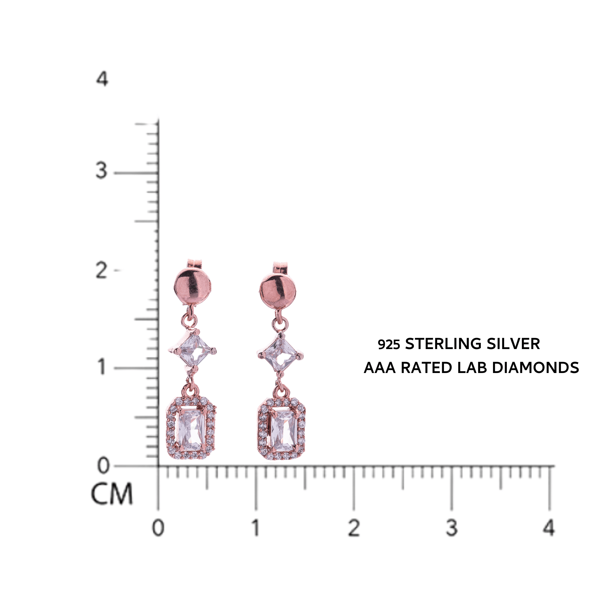 "WOKE" solitaire earrings