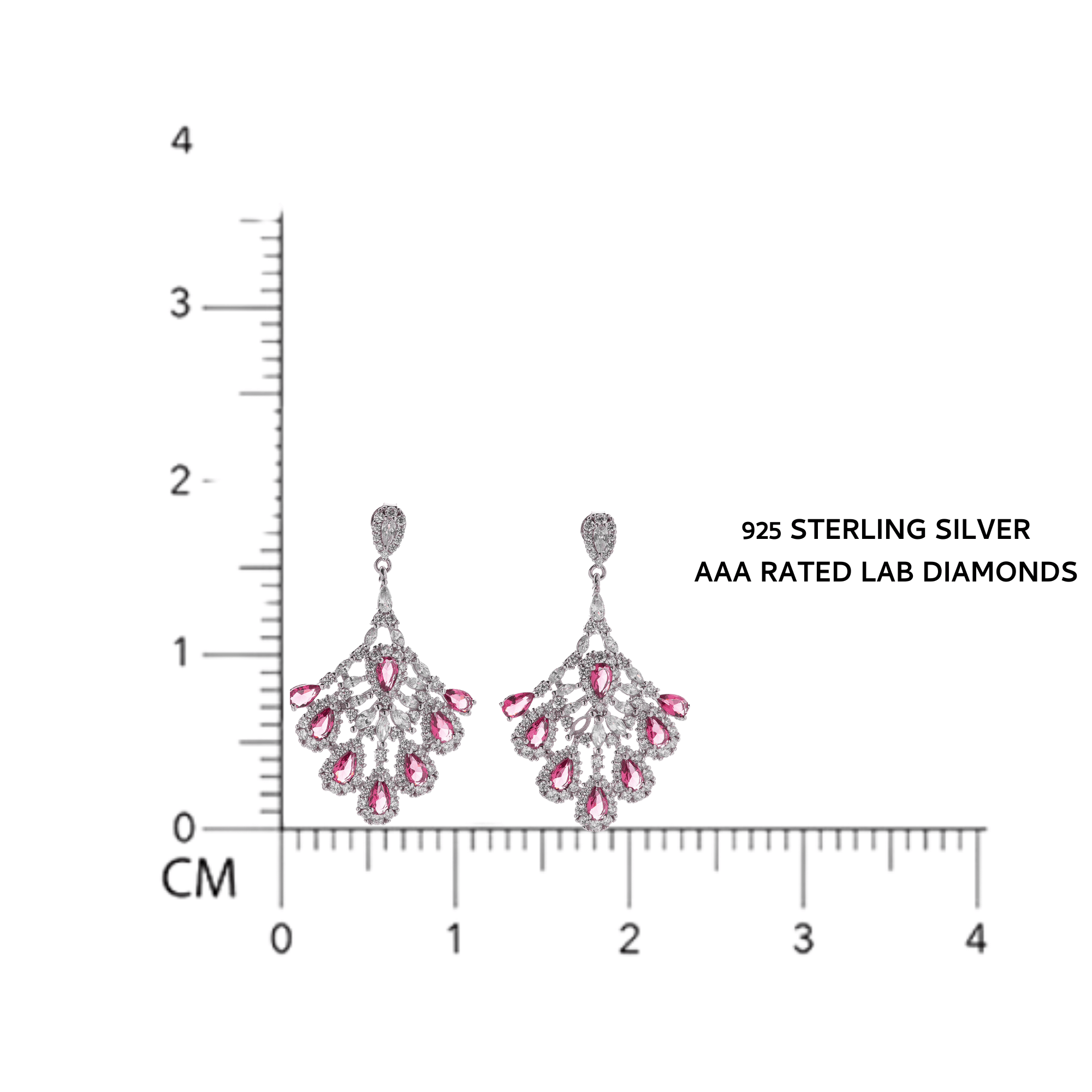 "WOKE" Diamond-ruby wing earrings