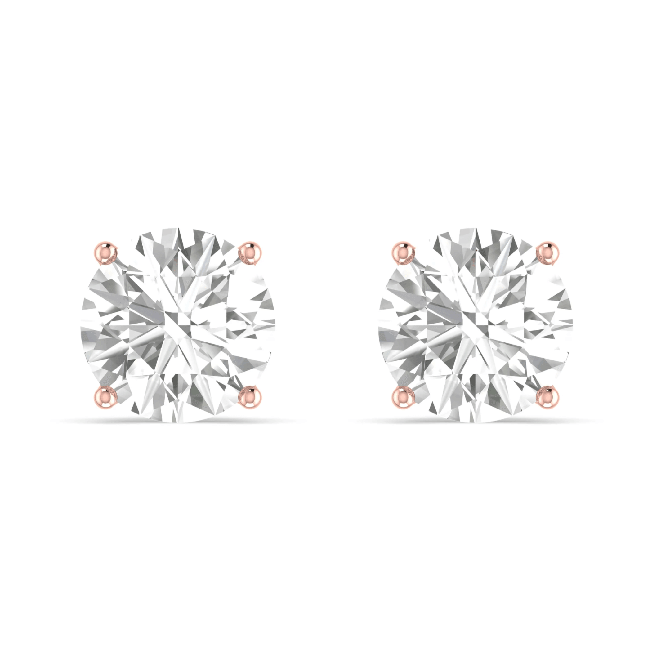 Solitaire Studs- In Rose Gold