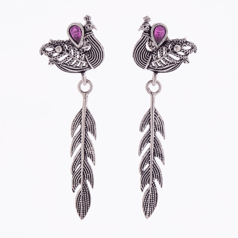 Peacock feather Earrings