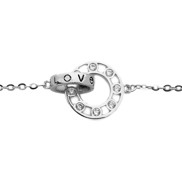 Interlink Bracelet in Rhodium