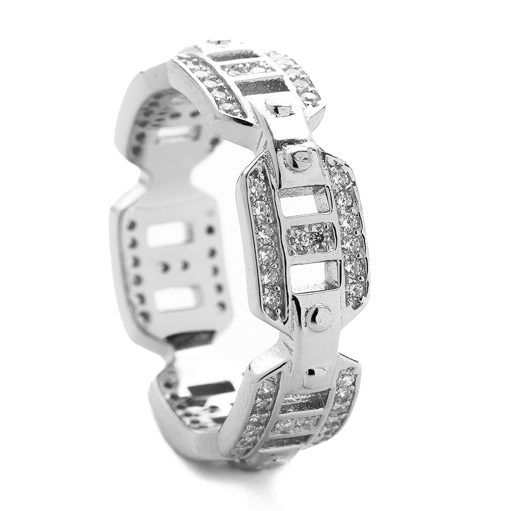 Diamond cut Bezel bands