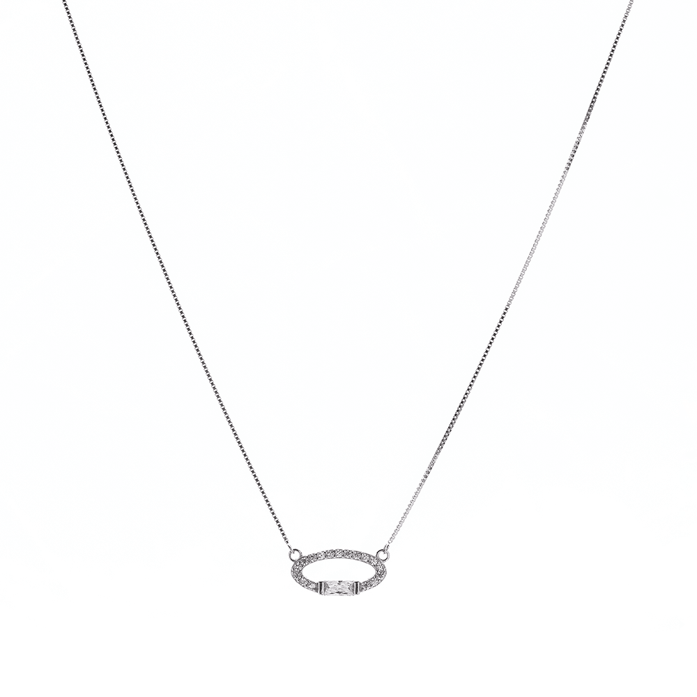 Flat oval diamond chain