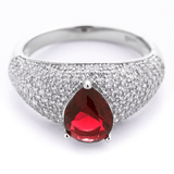 Ruby bezel ring| Moissanite rings