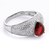 Ruby bezel ring| Moissanite rings