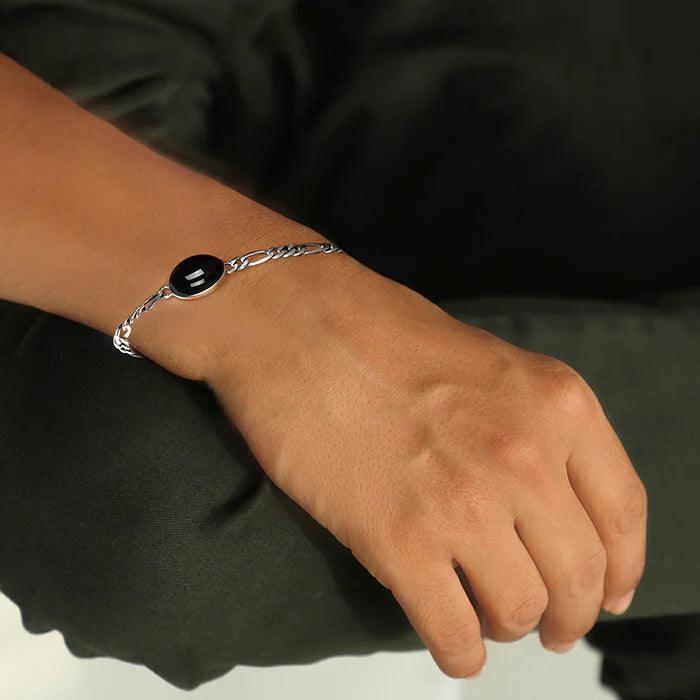 Figaro black bracelet