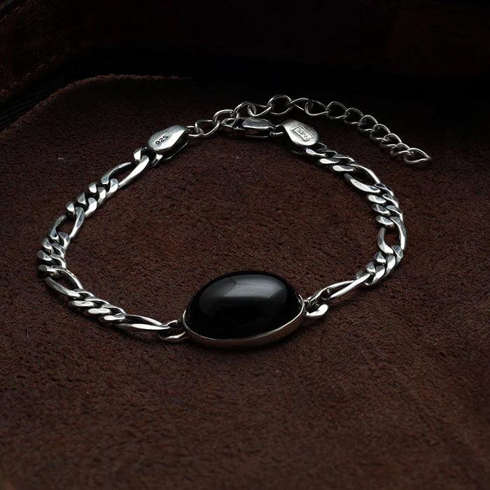 Figaro black bracelet