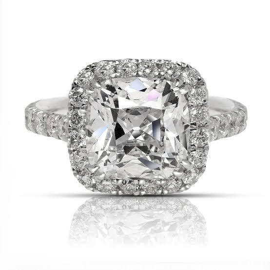 Cushion Cut Halo ring