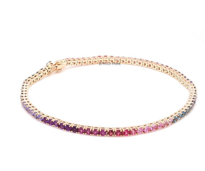 Rainbow (LGBTQ) tennis bracelet 2mm