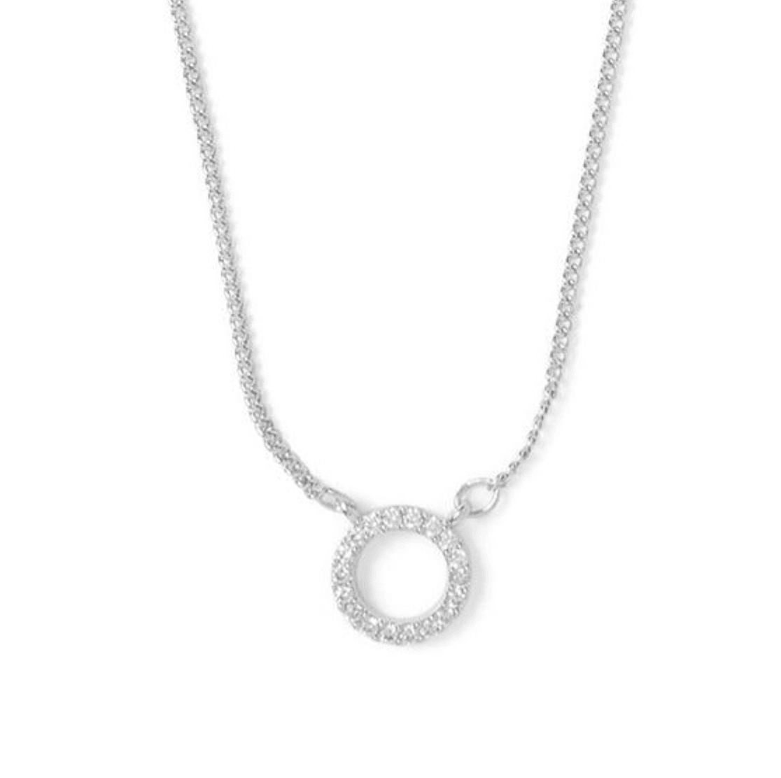 Halo round necklace