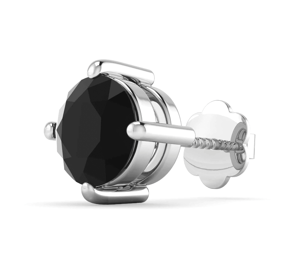 Round Black bezel studs