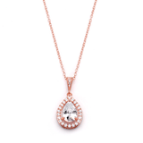 Halo pear shaped Pendants