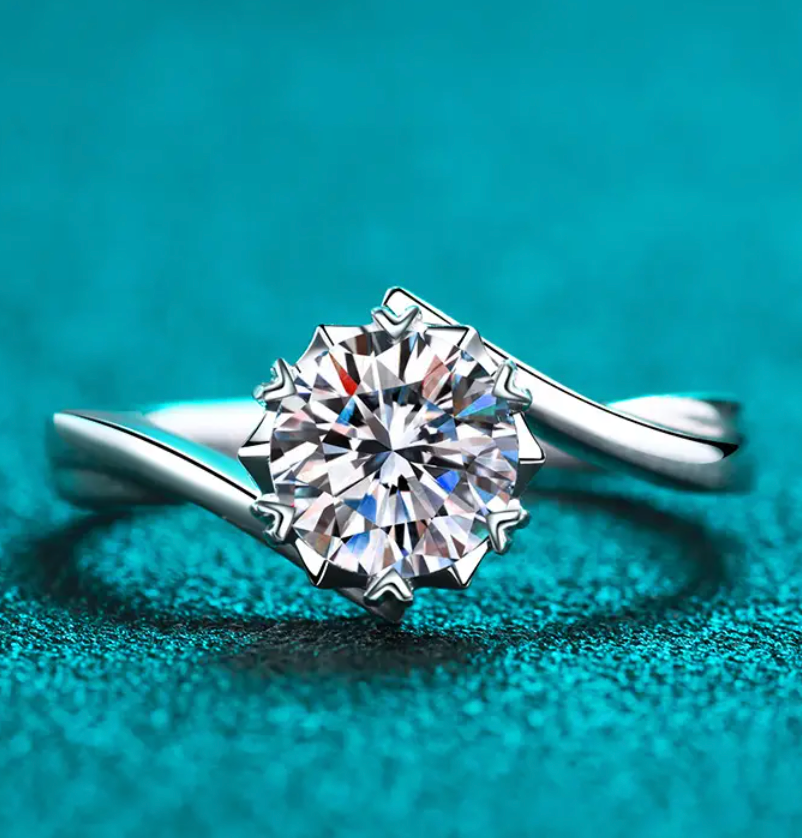 Blooming Solitaire Rings