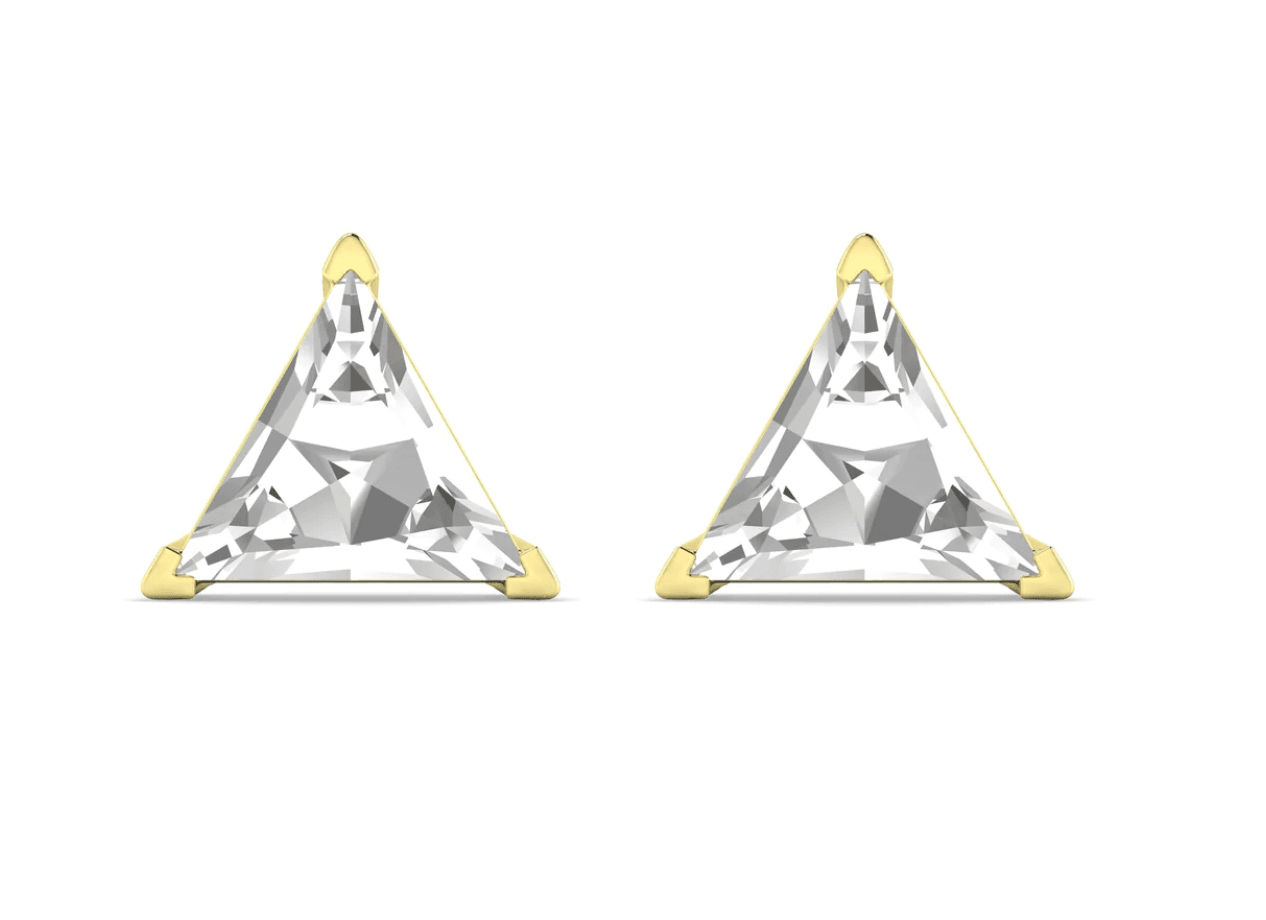 "WOKE" Triangular Studs