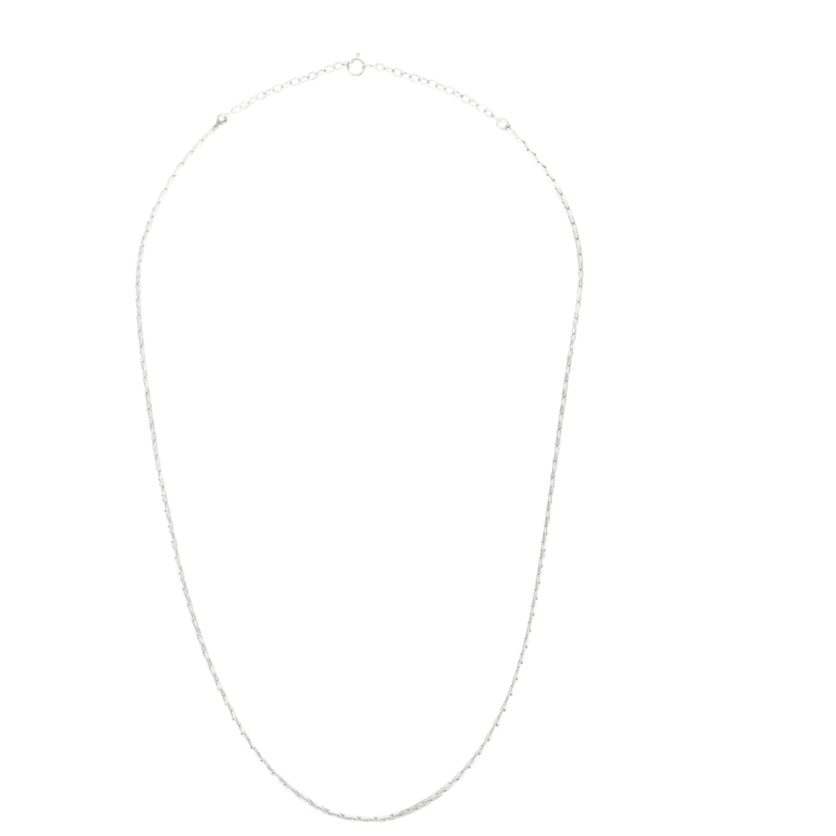 Unisex Ribbed exclusive silver chain