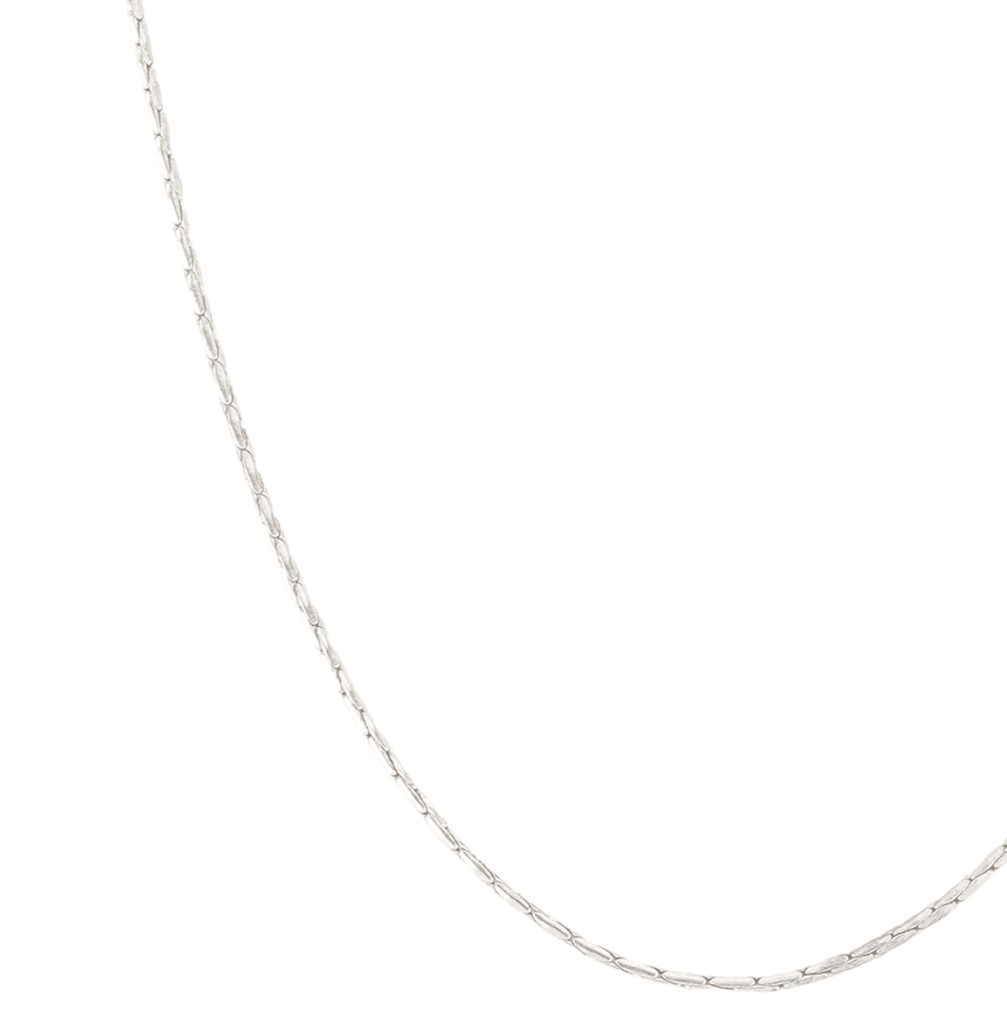 Unisex Ribbed exclusive silver chain