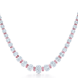 Ruby and marquise cut necklace