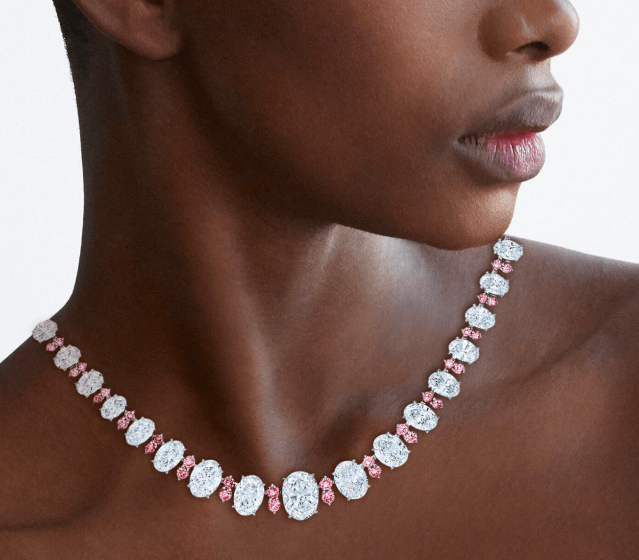 Ruby and marquise cut necklace