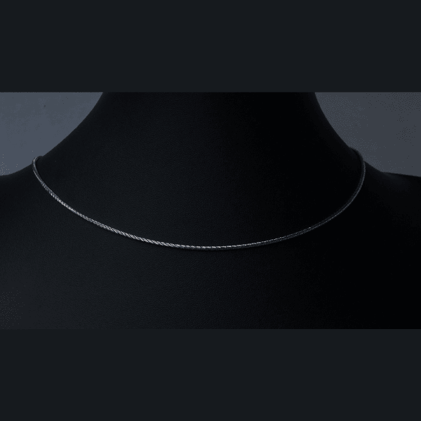 Unisex Ribbed exclusive silver chain