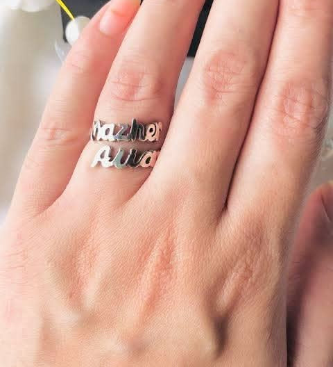 Custom ring with a name