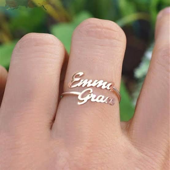 Custom ring with a name