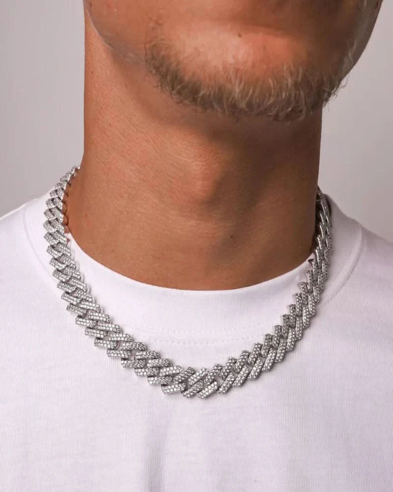 Cuban Link POP prong Chain(JAKE PAUL LOOK) | 925 sterling silver | GRA ...
